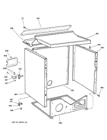 03 - Cabinet parts for Ge Dryer DLLSR40EG3WW from AppliancePartsPros.com