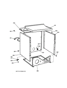 03 - Cabinet parts for Ge Dryer DLLSR40GG3WW from AppliancePartsPros.com
