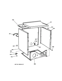 03 - Cabinet parts for Ge Dryer DVLR223PG2WW from AppliancePartsPros.com