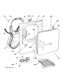02 - Front Panel & Door parts for Ge Dryer EGD5600G3WW from AppliancePartsPros.com