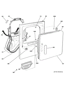 02 - Front Panel & Door parts for Ge Dryer DJXR433EG3CC from AppliancePartsPros.com