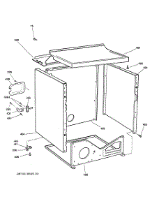 03 - Cabinet parts for Ge Dryer DLLLR23EG3WW from AppliancePartsPros.com
