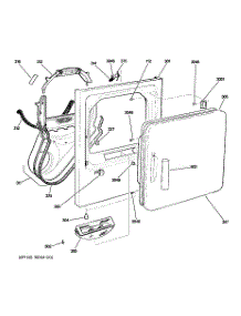 02 - Front Panel & Door parts for Ge Dryer DBXR463PG2WW from AppliancePartsPros.com