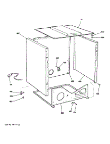05 - Lower Cabinet parts for Ge Dryer DDC4500T1WH from AppliancePartsPros.com