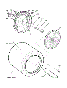 06 - Drum parts for Ge Dryer DCVH660EH2MS from AppliancePartsPros.com