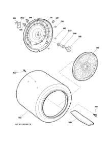 04 - Drum parts for Ge Dryer DMCD330EH1WC from AppliancePartsPros.com