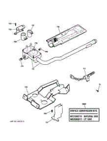 05 - Gas Valve & Burner Assembly parts for Ge Dryer DBSR463GG2WW from AppliancePartsPros.com
