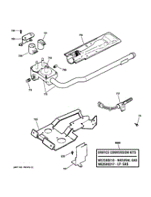 05 - Gas Valve & Burner Assembly parts for Ge Dryer DBXR300GG1WS from AppliancePartsPros.com