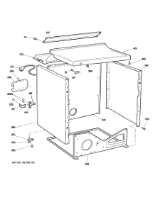 03 - Cabinet parts for Ge Dryer DCCB330EG0WC from AppliancePartsPros.com