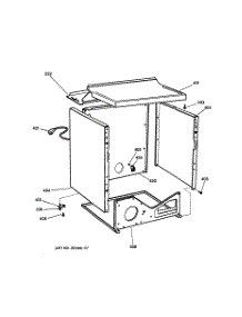03 - Cabinet parts for Ge Dryer DVLR223GG0WW from AppliancePartsPros.com
