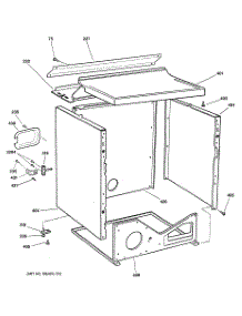 03 - Cabinet parts for Ge Dryer EED5600G0WW from AppliancePartsPros.com