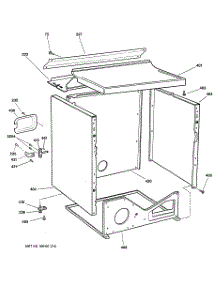 03 - Cabinet parts for Ge Dryer DLLSR40EG1WW from AppliancePartsPros.com