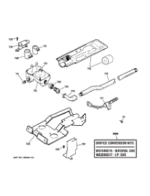 05 - Gas Valve & Burner Assembly parts for Ge Dryer DBXR463PF0CC from AppliancePartsPros.com