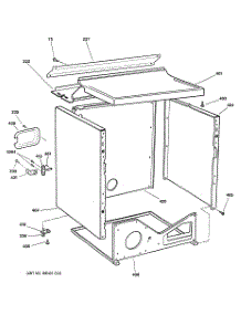 03 - Cabinet parts for Ge Dryer DWSR483EG1WW from AppliancePartsPros.com