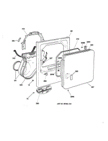 03 - Front Panel & Door parts for Ge Dryer DDC4500SKM from AppliancePartsPros.com