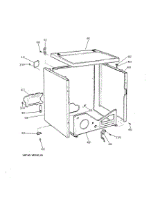 04 - Upper Cabinet parts for Ge Dryer DDC4500SKM from AppliancePartsPros.com