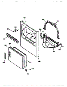 Cabinet Front parts for Ge Dryer DBLR333T0WW from AppliancePartsPros.com