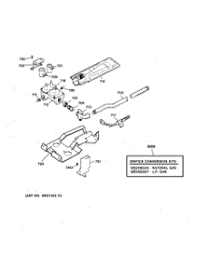 08 - Gas Valve & Burner Assembly parts for Ge Dryer DDC4500SKM from AppliancePartsPros.com