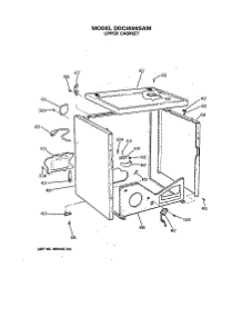 03 - Upper Cabinet parts for Ge Dryer DDC4500SAM from AppliancePartsPros.com