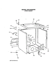 03 - Upper Cabinet parts for Ge Dryer DDC4400SFM from AppliancePartsPros.com