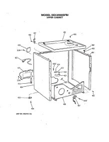 03 - Upper Cabinet parts for Ge Dryer DDC4500SFM from AppliancePartsPros.com