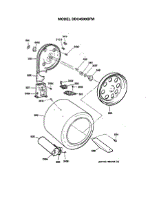 05 - Section5 parts for Ge Dryer DDC4500SFM from AppliancePartsPros.com