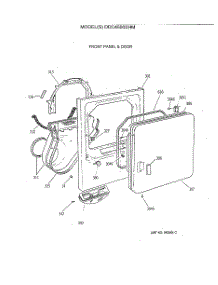 02 - Front Panel & Door parts for Ge Dryer DDC4500SHM from AppliancePartsPros.com
