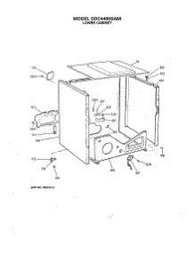 04 - Lower Cabinet parts for Ge Dryer DDC4400SAM from AppliancePartsPros.com