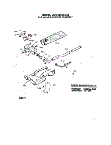 07 - Gas Valve & Burner Assembly parts for Ge Dryer DDC4500SBM from AppliancePartsPros.com
