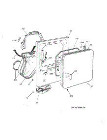 03 - Front Panel & Door parts for Ge Dryer DDC4400SJM from AppliancePartsPros.com