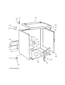 04 - Upper Cabinet parts for Ge Dryer DDC4400SJM from AppliancePartsPros.com