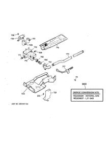 05 - Gas Valve & Burner Assembly parts for Ge Dryer DWSR483GB0WW from AppliancePartsPros.com