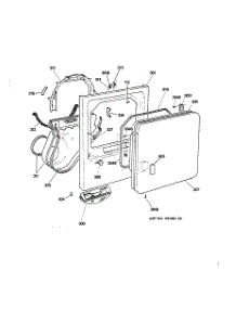 02 - Front Panel & Door parts for Ge Dryer DWSR483GA2AA from AppliancePartsPros.com