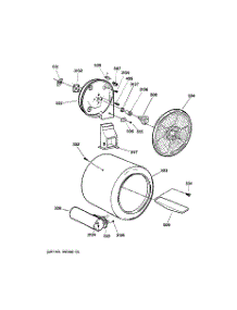 04 - Drum parts for Ge Dryer DWSR483GA2AA from AppliancePartsPros.com