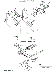 04 - Cabinet Front Assembly parts for Ge Dryer DDG7286RCL from AppliancePartsPros.com