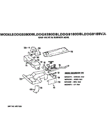 Gas Valve And Burner parts for Ge Dryer DDG8280DBL from AppliancePartsPros.com