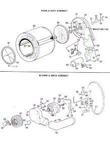 03 - Drum & Duct Assembly parts for Ge Dryer DDC4497AEL from AppliancePartsPros.com