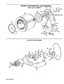 03 - Drum & Duct Assembly parts for Ge Dryer DDC4497AGL from AppliancePartsPros.com