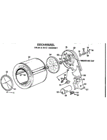 Drum And Duct Assembly parts for Ge Dryer DDC4498AEL from AppliancePartsPros.com