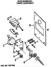 Timer Assembly parts for Ge Dryer DDC4498AEL from AppliancePartsPros.com