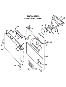 Cabinet Front parts for Ge Dryer DDC4498AEL from AppliancePartsPros.com