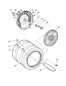 Drum parts for Ge Dryer DNSB514EB0WW from AppliancePartsPros.com