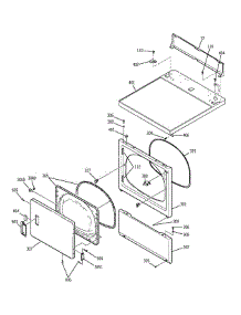Door, Front, Access & Top Panel parts for Ge Dryer DDSS475GA1WW from AppliancePartsPros.com