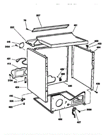 Cabinet parts for Ge Dryer DWXQ473T0WW from AppliancePartsPros.com