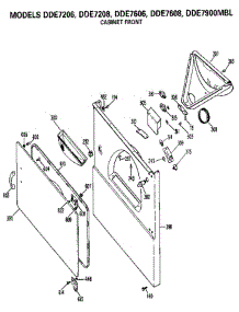 Cabinet Front parts for Ge Dryer DDE7606 from AppliancePartsPros.com