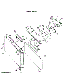 05 - Cabinet Front parts for Ge Dryer DDE7500GBL from AppliancePartsPros.com