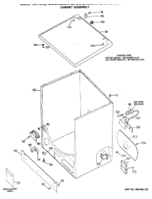 02 - Cabinet Assembly parts for Ge Dryer DDG7280RAL from AppliancePartsPros.com