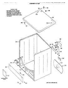 02 - Cabinet & Top parts for Ge Dryer DDE7106RAL from AppliancePartsPros.com