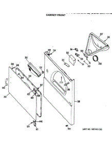 03 - Cabinet Front parts for Ge Dryer DDE7207RAL from AppliancePartsPros.com