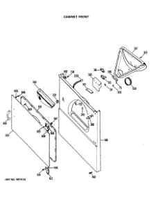 03 - Cabinet Front parts for Ge Dryer DDE6608LAL from AppliancePartsPros.com
